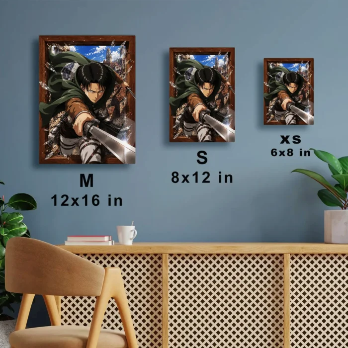 AOT Levi Ackerman Metal Poster Wall
  Decor - B - Image 6