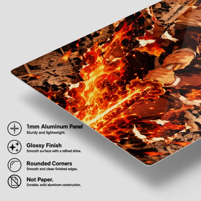 Slayer Rengoku Metal Poster Wall Decor -
  B - Image 5