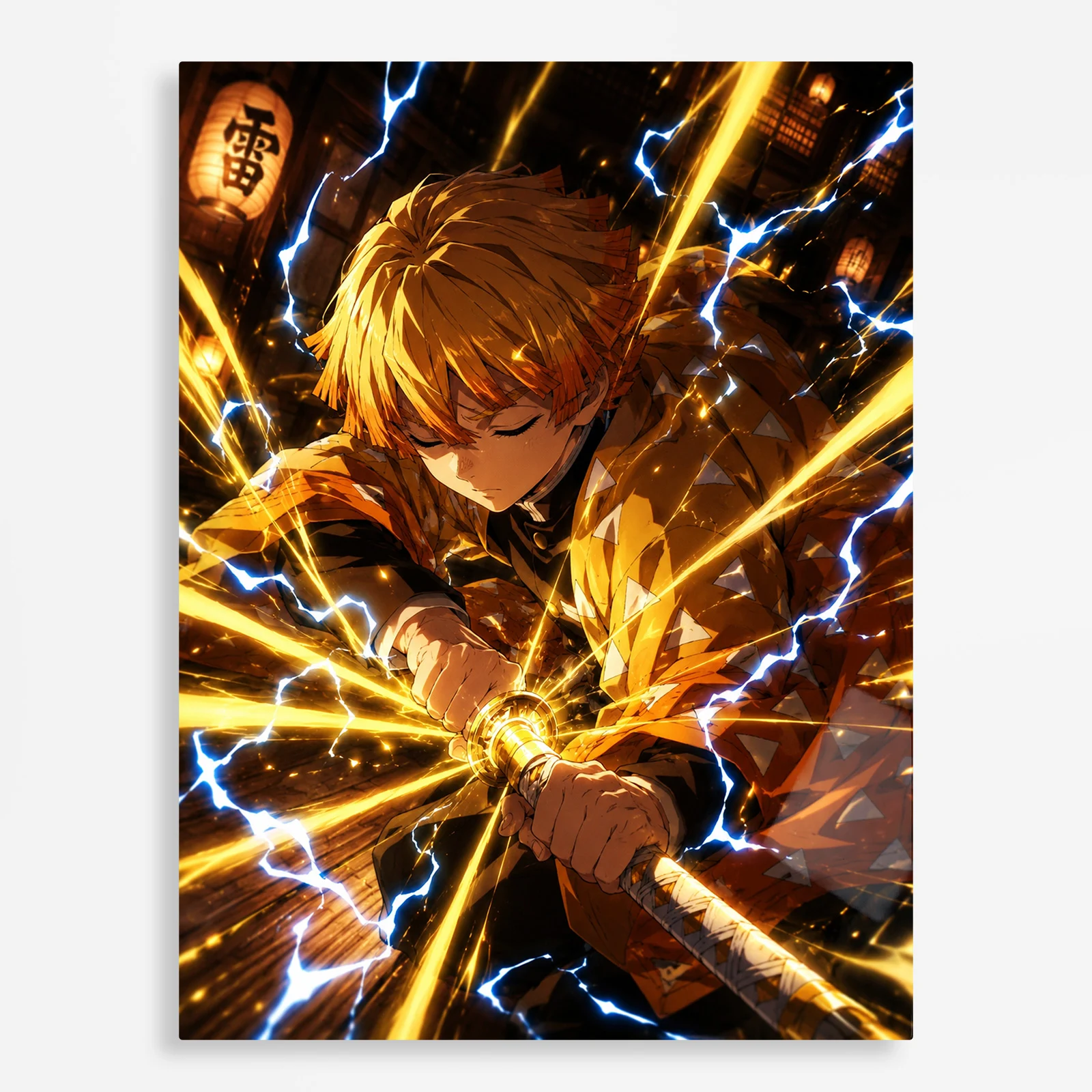 anime metal poster (105) s1 Slayer Zenitsu Metal Poster Wall Decor -
A - Image 1