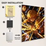 Slayer Zenitsu Metal Poster Wall Decor -
  A - Image 2