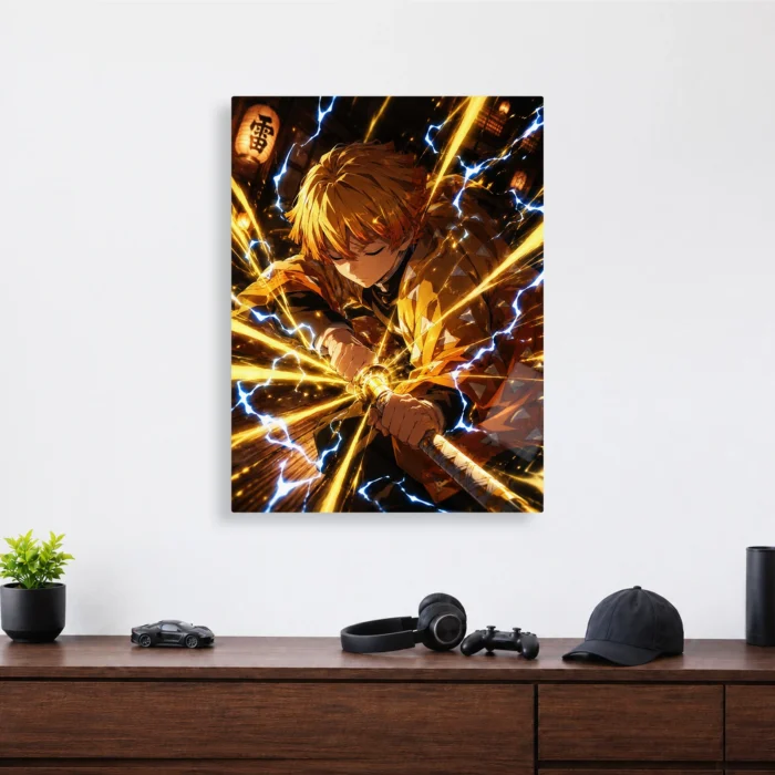 Slayer Zenitsu Metal Poster Wall Decor -
  A - Image 3
