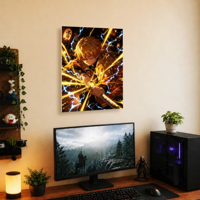 Slayer Zenitsu Metal Poster Wall Decor -
  A - Image 4
