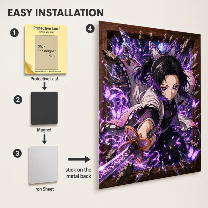 Slayer Shinobu Metal Poster Wall Decor -
  D - Image 2