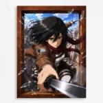 AOT Mikasa Ackerman Metal Poster Wall
  Decor