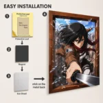 AOT Mikasa Ackerman Metal Poster Wall
  Decor - Image 2