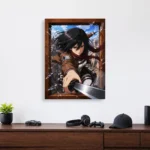 AOT Mikasa Ackerman Metal Poster Wall
  Decor - Image 3