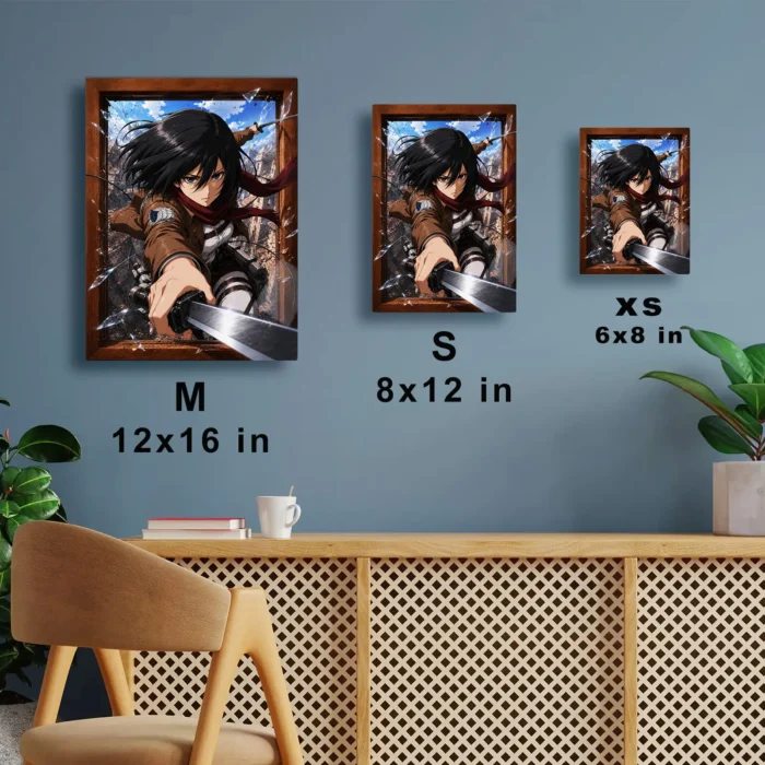 AOT Mikasa Ackerman Metal Poster Wall
  Decor - Image 6