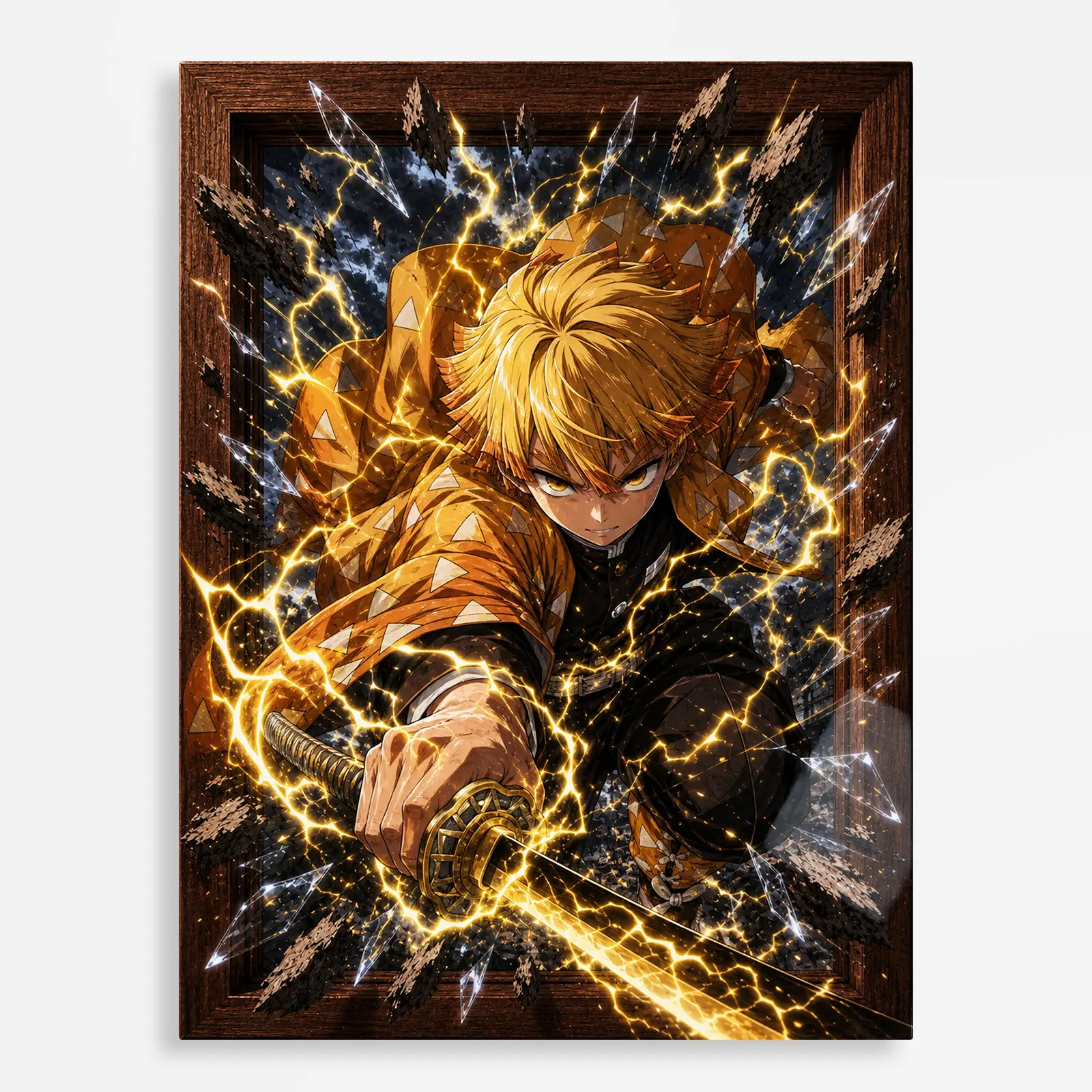anime metal poster (110) s1 Slayer Zenitsu Metal Poster Wall Decor -
B - Image 1