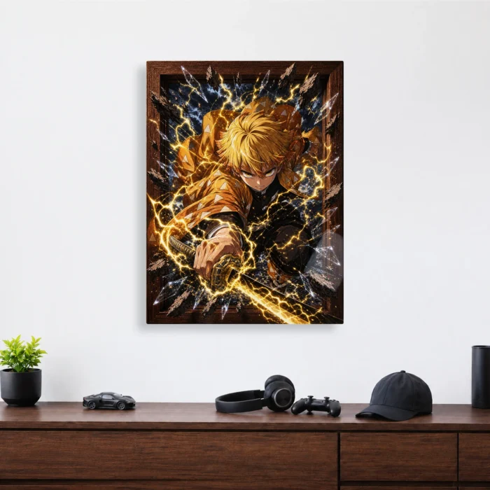 Slayer Zenitsu Metal Poster Wall Decor -
  B - Image 3