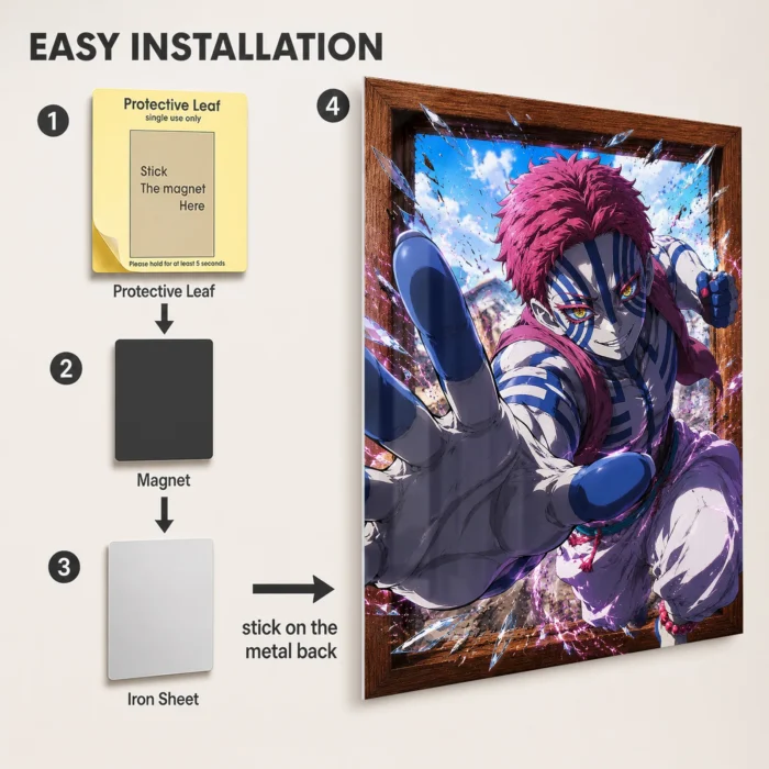 Slayer Akaza Metal Poster Wall Decor - B - Image 2