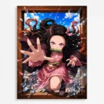 Slayer Nezuko Metal Poster Wall Decor -
  B