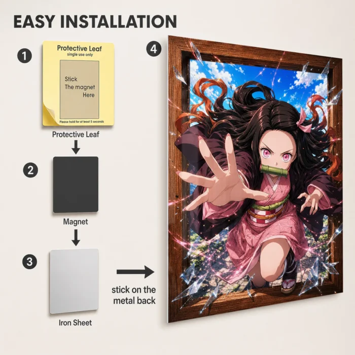 Slayer Nezuko Metal Poster Wall Decor -
  B - Image 2