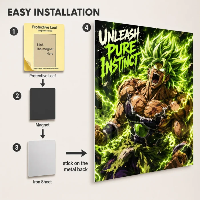 DB Broly Metal Poster Wall Decor - Image 2