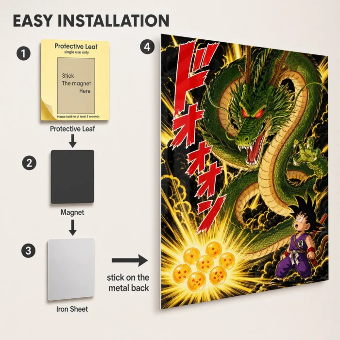 DB Shenron Metal Poster Wall Decor - A - Image 2