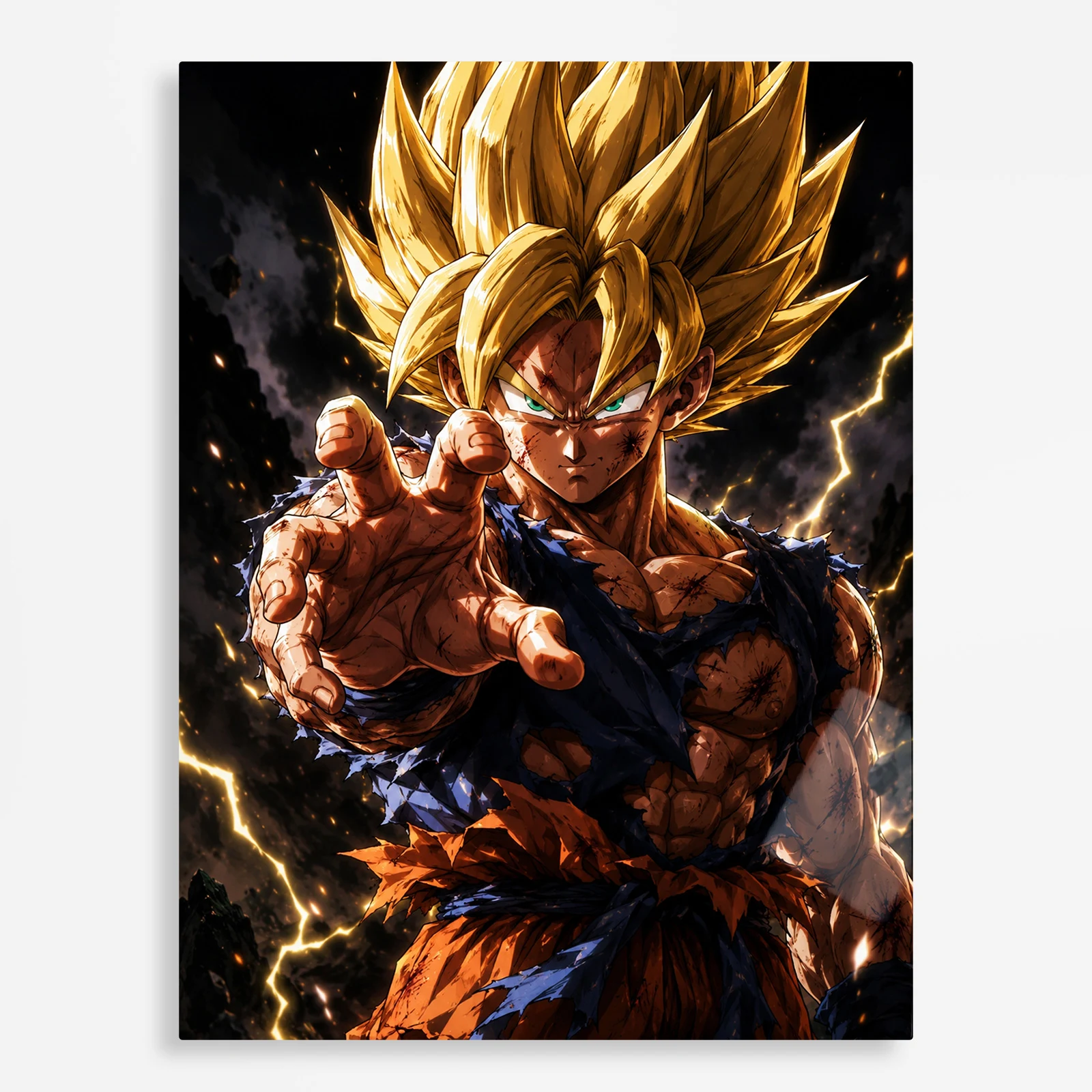 anime metal poster (123) s1 DB Goku Metal Poster Wall Decor - Image 1