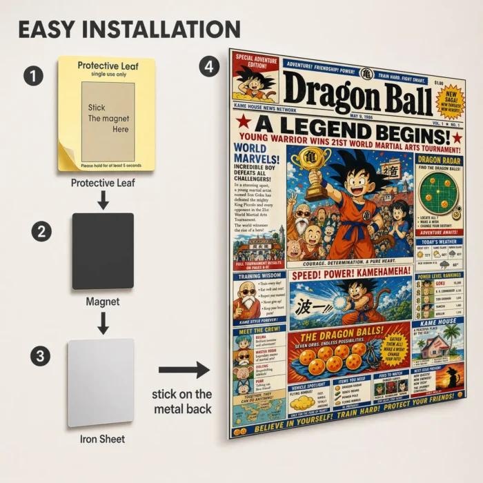 DB Newspaper Metal Poster Wall Decor - Image 2