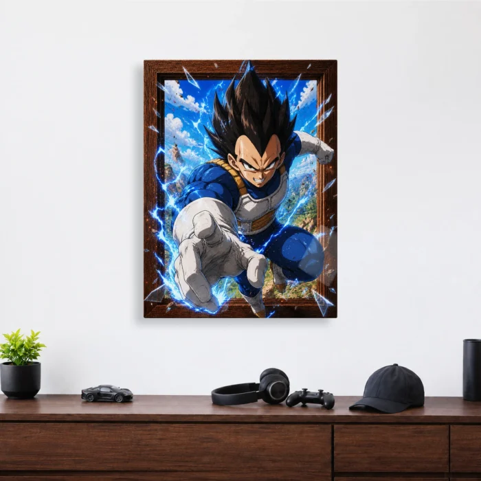 DB Vegeta Metal Poster Wall Decor - C - Image 3