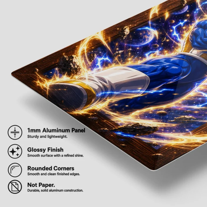 DB Vegeta Metal Poster Wall Decor - D - Image 5