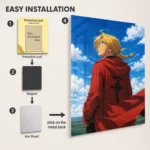 FMA Edward Elric Metal Poster Wall Decor - Image 2