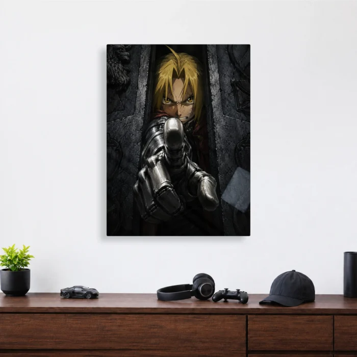 FMA Edward Elric Metal Poster Wall Decor
  - A - Image 3