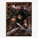 AOT Levi Ackerman Metal Poster Wall
  Decor - C