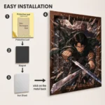 AOT Levi Ackerman Metal Poster Wall
  Decor - C - Image 2