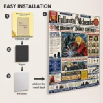 FMA Newspaper Metal Poster Wall Decor - Image 2