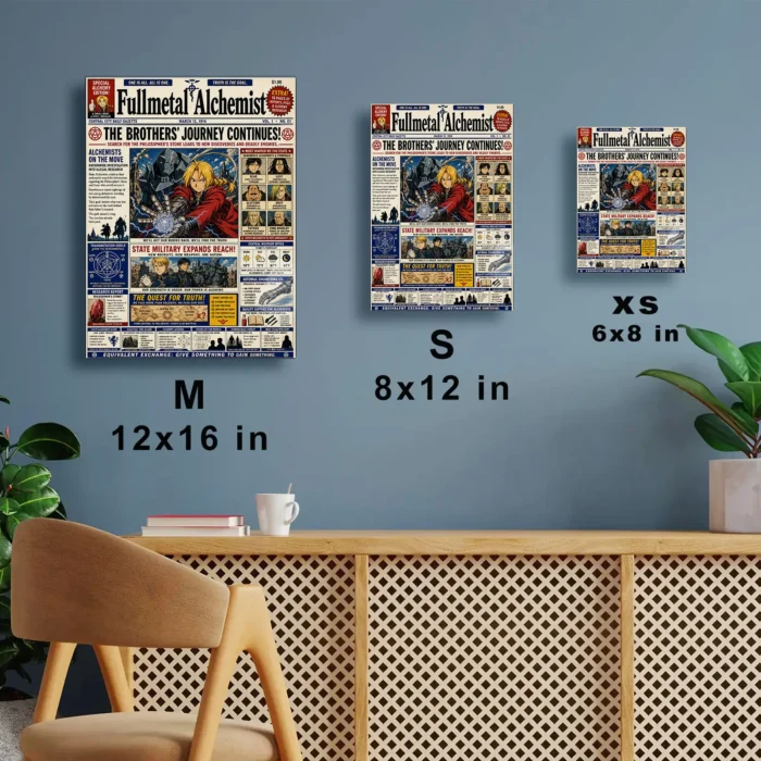 FMA Newspaper Metal Poster Wall Decor - Image 6
