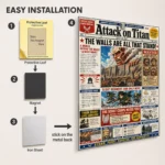 AOT Newspaper Metal Poster Wall Decor - Image 2