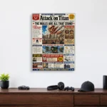 AOT Newspaper Metal Poster Wall Decor - Image 3