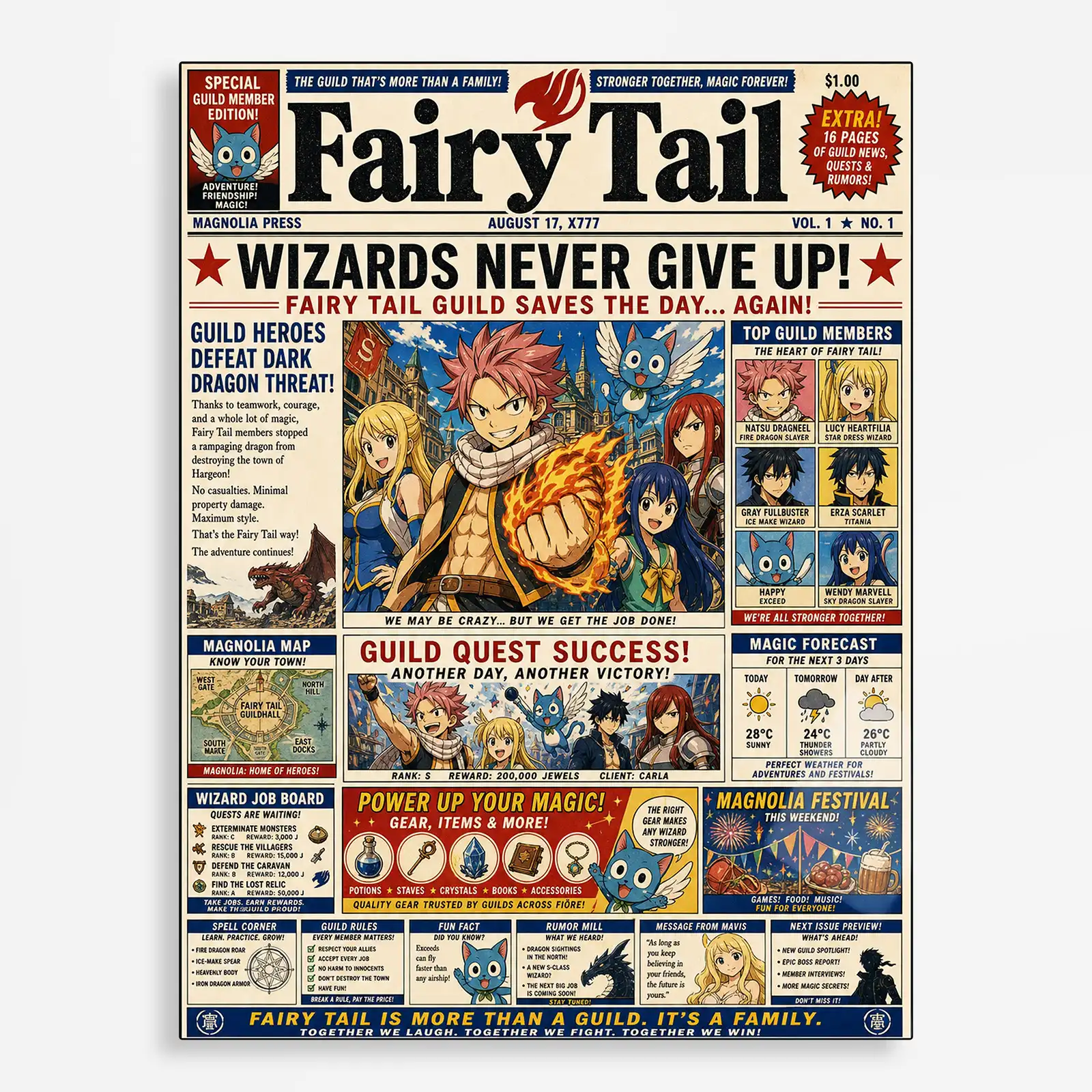 anime metal poster (154) s1 Fairy Metal Poster Wall Decor - I - Image 1