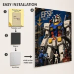 Mecha War Metal Poster Wall Decor - C - Image 2