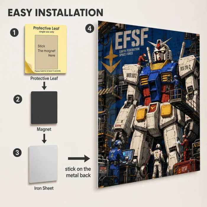 Mecha War Metal Poster Wall Decor - C - Image 2