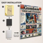 Mecha War Newspaper Metal Poster Wall
  Decor - Image 2
