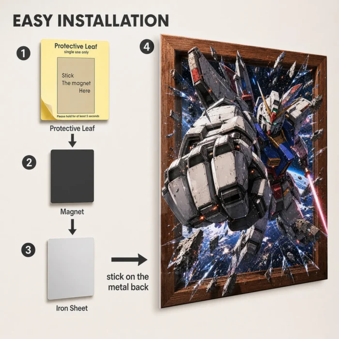 Mecha War Metal Poster Wall Decor - E - Image 2