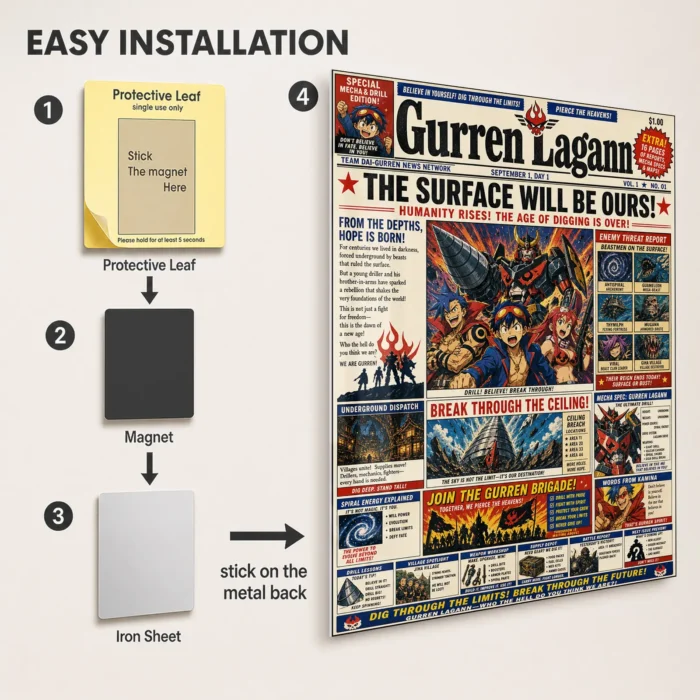 Gurren Metal Poster Wall Decor - I - Image 2