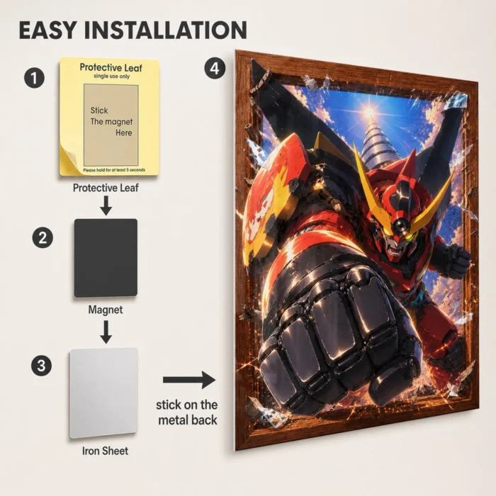 Gurren Metal Poster Wall Decor - J - Image 2
