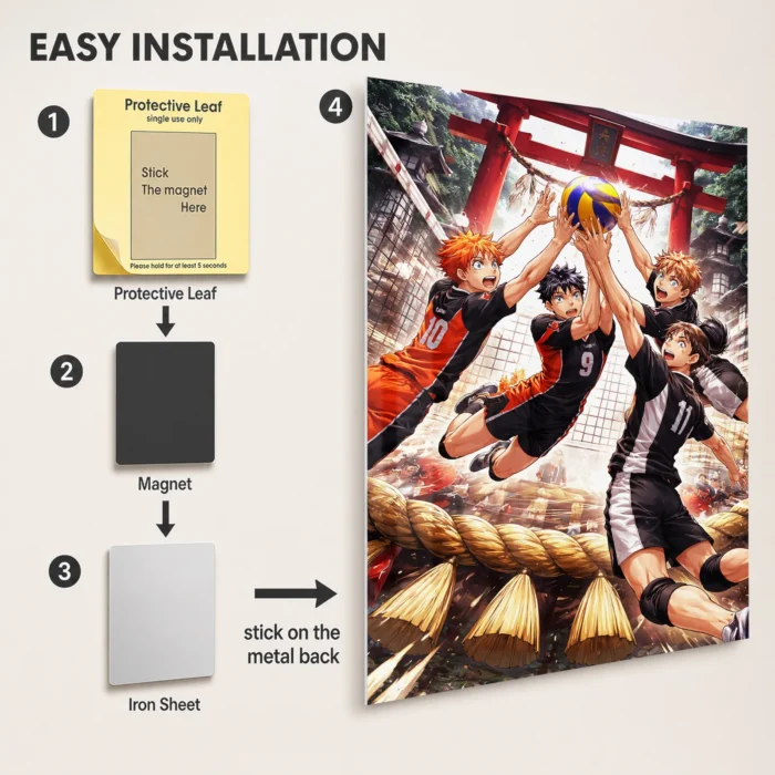 Volleyball Team Metal Poster Wall Decor - Image 2