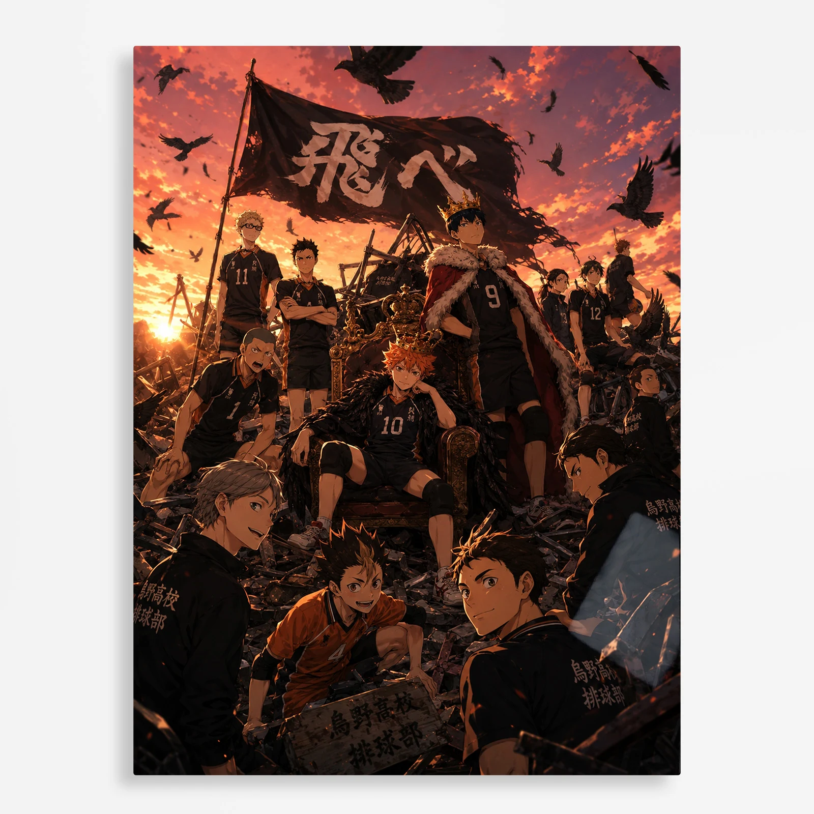 anime metal poster (177) s1 Volleyball Team Metal Poster Wall Decor
- B - Image 1