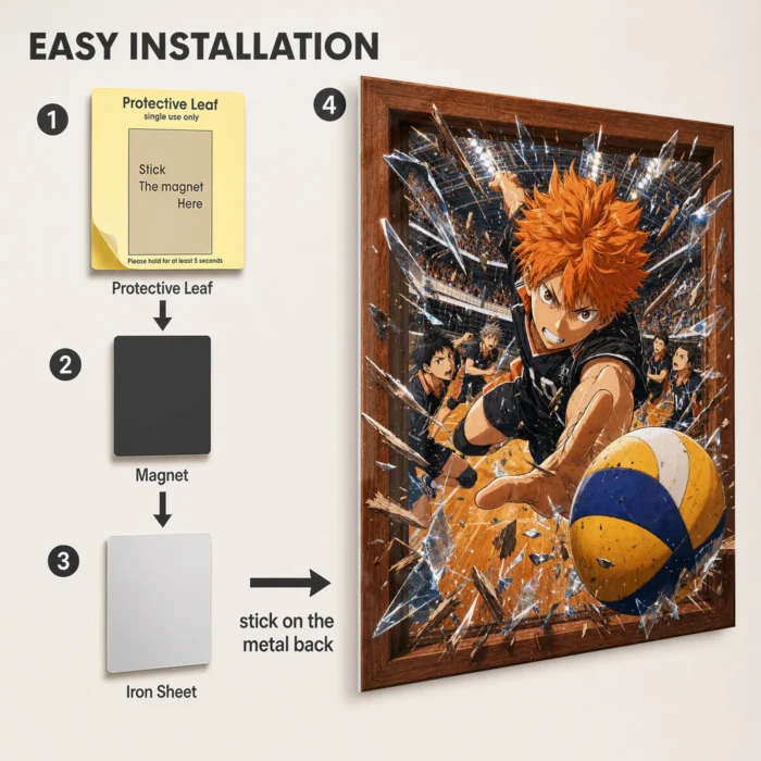 Volleyball Team Metal Poster Wall Decor
  - E - Image 2