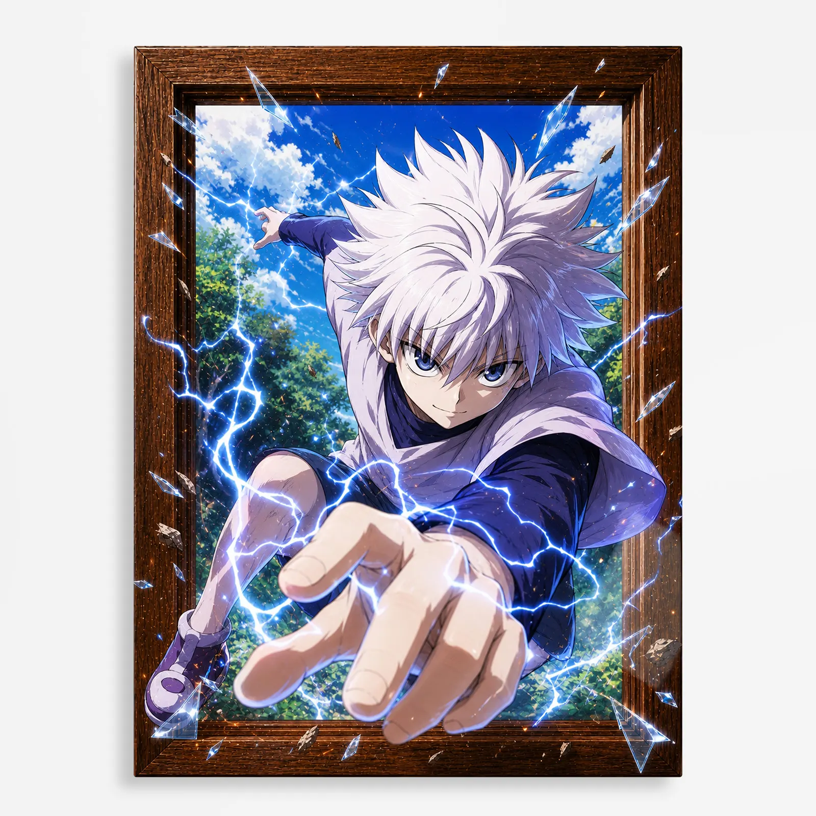 anime metal poster (181) s1 HXH Killua Metal Poster Wall Decor - Image 1