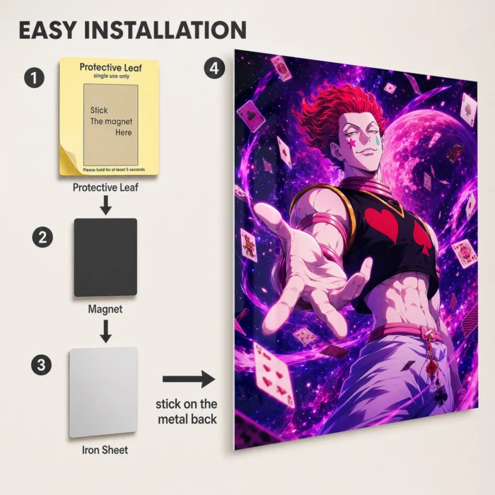 HXH Hisoka Metal Poster Wall Decor - Image 2