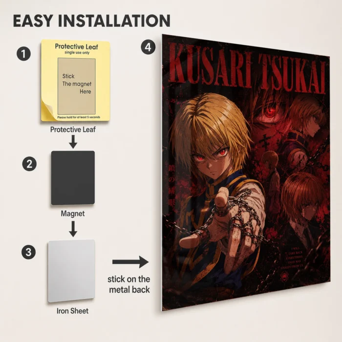 HXH Kurapika Metal Poster Wall Decor - B - Image 2