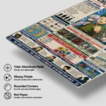 HXH Newspaper Metal Poster Wall Decor - Image 5