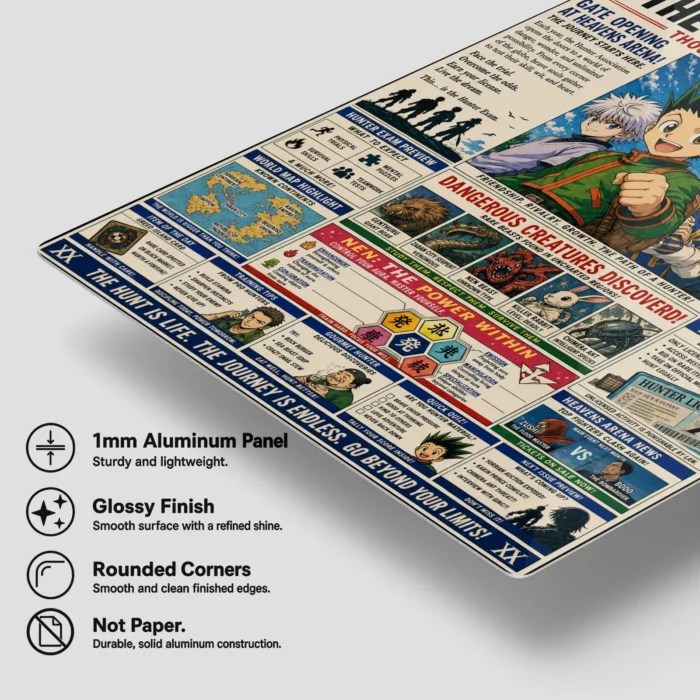 HXH Newspaper Metal Poster Wall Decor - Image 5