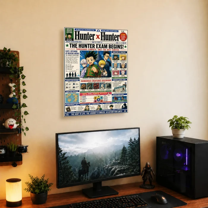 HXH Newspaper Metal Poster Wall Decor - Image 4