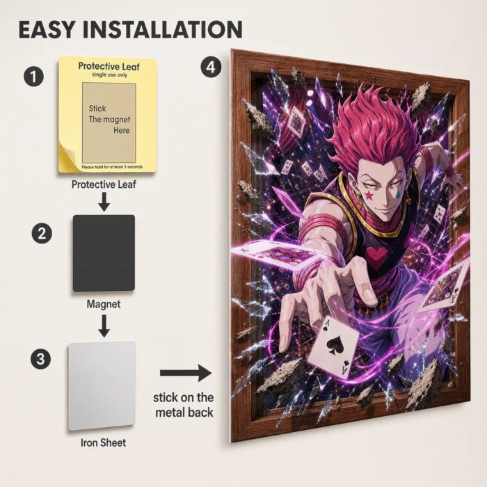 HXH Hisoka Metal Poster Wall Decor - A - Image 2