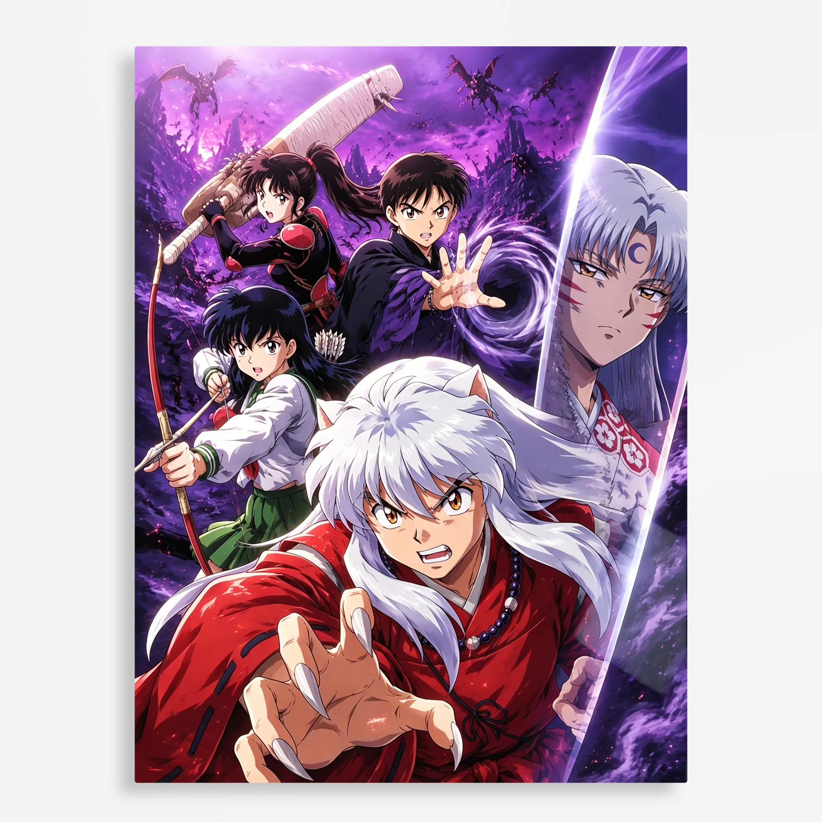 anime metal poster (200) s1 Half Demon Metal Poster Wall Decor - A - Image 1
