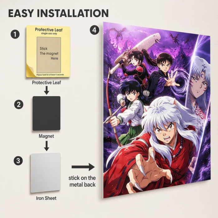Half Demon Metal Poster Wall Decor - A - Image 2