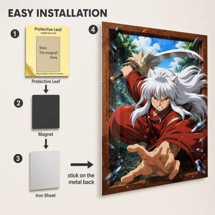 Half Demon Metal Poster Wall Decor - C - Image 2